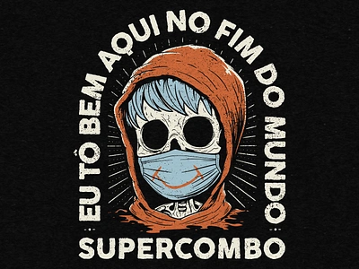 Fim Do Mundo covid hoodie illustration mask merch design music skull tshirt