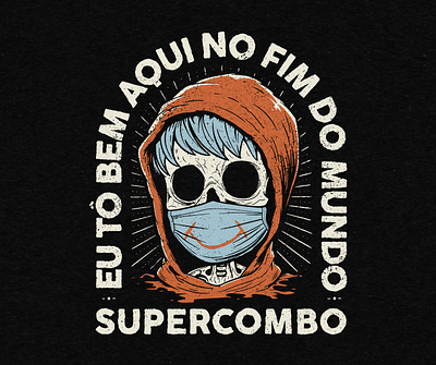 Fim Do Mundo covid hoodie illustration mask merch design music skull tshirt