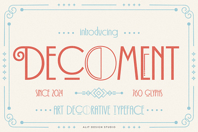 Decoment Font deco design font fonts letteing typeface