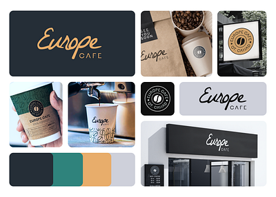 Europe Cafe - Brand Identity Design aero brand design brand identity brandbook design branding branding design cafe coffee logo coffee shop design drink europe coffee food graphic design logo logo mark design logo type redesign restaurant branding visual design