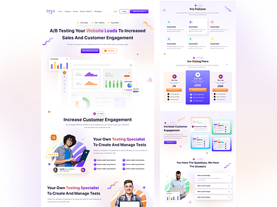 Saas Landing Page agency app branding commerce company design developer development graphic design illustration information technology it logo saas software ui ux web