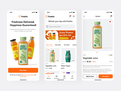 Fresh Drink E - Commerce Mobile App buy design drinks shop dujima e commerce ecommerce fruit market grocery market marketplace mobile mobile app mobile design saas sell shop shopping store ui ui design