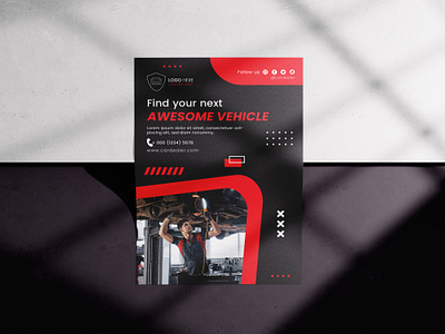 Automovite Flyer design automotive automotive flyer brochure brochure design car mechanic car repair car service car service shop flyer flyer design graphic design mechanic mechanic flyer print design