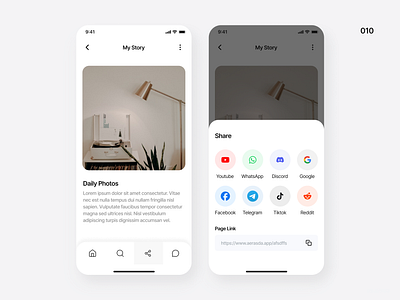Social Share - Daily UI 010 daily ui social share
