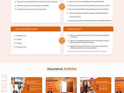 ICICI Bank Education Loan branding landing page sketch ui uiux design webdesign