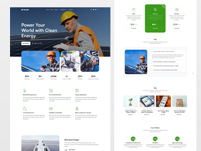 Zenith Bootstrap Solar and Clean Energy Template bootstrap frontend html onepage template uiux webdesign webpage website