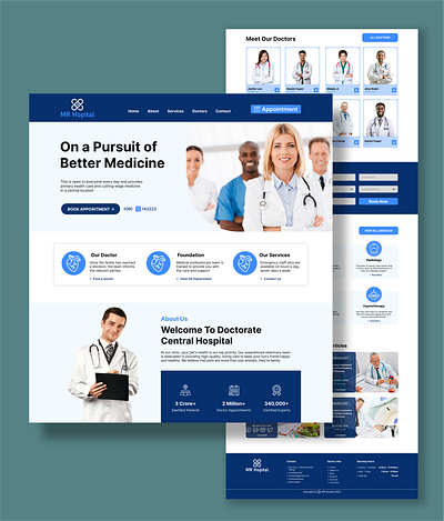 Medical Website | Healthcare Landing Page care website clinic website health care landing page hospital landing page hospital website medical website medicine website ui design ux design website