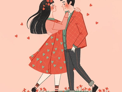 Valentine couple illustration graphic design illustrations logo