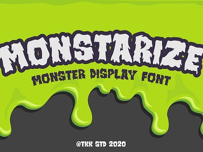 Monstarize – Horror Spooky Gaming Font branding children display font font gaming halloween horror movie poster scary youtube