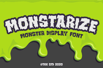 Monstarize – Horror Spooky Gaming Font branding children display font font gaming halloween horror movie poster scary youtube