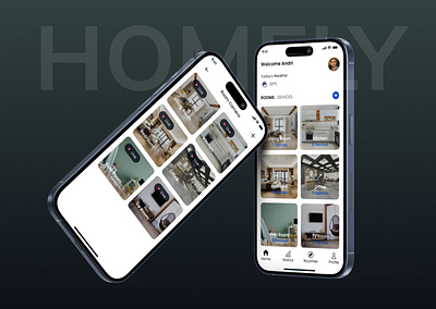 Homely - Smart Home App UI Design home automation smart home app smart home app ui design ui ui design