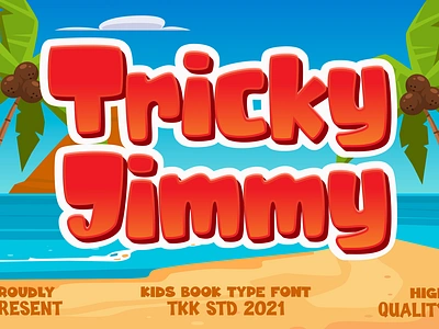 Tricky Jimmy – Comic Cartoon Font bold branding bubble cartoon children design display font font fun gaming kids book movie playful poster youtube