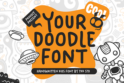 Your Doodle Font – Cute Kids Handwriting Font branding children cute display font font fun gaming handwriting handwritten playful poster youtube