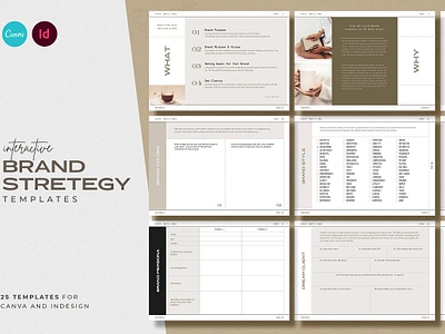 Interactive Branding Workbook brand designer brand expert brand mission brand mood brand planner brand strategist brand strategy brand values brand vision brand workbook brand worksheet branding branding coach branding straategy branding worksheet canva canva branding interactive branding workbook online marketing strategy