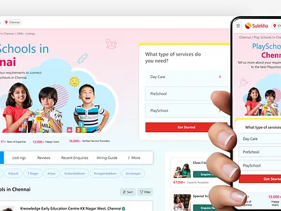 Landing page for Playschool landing page playschool mockup ui and ux design website design