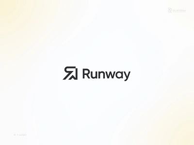 RUNWAY arrow logo branding design graphic design illustration letter logo letter r logo logo monogram monogram logo r letter logo r logo rlogo run logo rw letter logo rw logo typography word logo wordmark