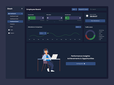 iDash - Employee Board design website landing page ui uiux website