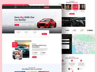 Car Rental Landing Page booking system ui branding car rental website dribbble ui showcase hassle free car rentals minimalist ui modern web design responsive web design travel and transportation ui ui design uiux design user experience design ux ux design vehicle booking platform web ui design webdesign