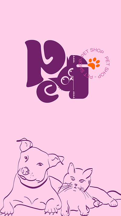 PET SHOP LOGO branding graphic design illustrator logo