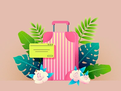 Vector illustration suitcase adobe illustrator design illustration stylization ui vector vector illustration web