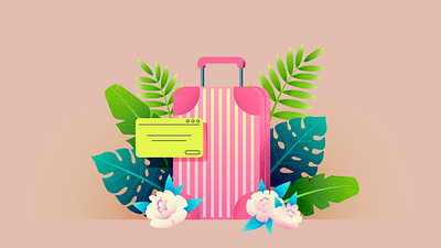 Vector illustration suitcase adobe illustrator design illustration stylization ui vector vector illustration web