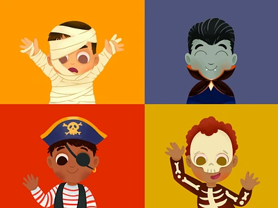 Halloween Illustrations. Monsters art branding characterdesign conceptart digital art digitalart dracula game graphic design halloween halloweenart illustration kids ikkustration kidsillustration mummy pirate procreate pumpkin skeleton spookyseason