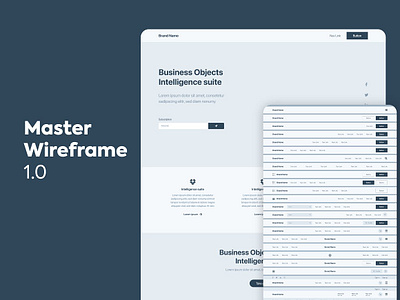 Master Wireframe Adobe XD adobe adobe xd design kit landing page master template master wireframe adobe xd ui ux kit website wireframe