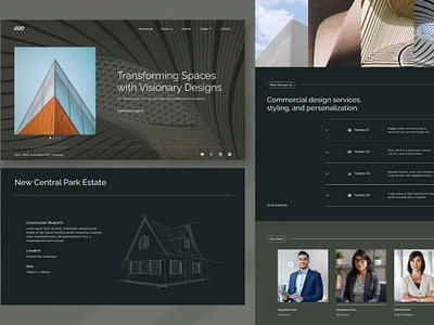 Architecture Website Design architecture branding building design figma modern real estate ui website website template