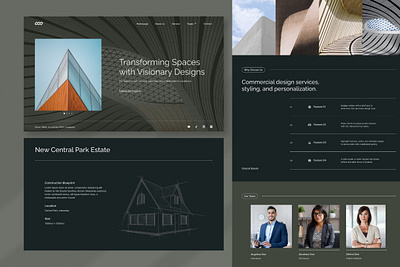 Architecture Website Design architecture branding building design figma modern real estate ui website website template