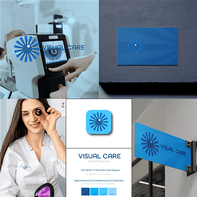 VISUAL CARE - OPHTHALMOLOGY CLINIC branding design eye graphic design illustrator logo medical ophthalmology clinic vector