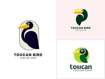 Toucan bird logo design concept collection animal bird bird logo concept design fly jungle logo logo mark logo type minimal modern pet simple logo toucan toucan logo trendy vecor wildlife zoo