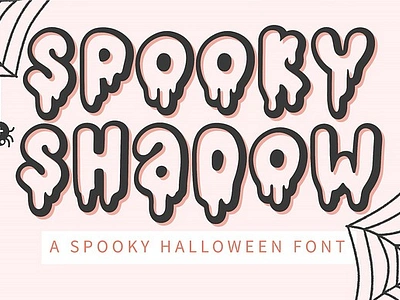 Spooky Shadow - A Halloween font 70s font 80s font boho font bold font bubbly font cursive font halloween font handwritten font hippie font quirky font scary font spooky font spooky shadow a halloween font swirl font y2k