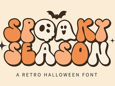 Spooky Season-A Retro Halloween font 70s font 80s font boho font bold font bubbly font cursive font halloween font handwritten font hippie font quirky font scary font spooky font swirl font y2k