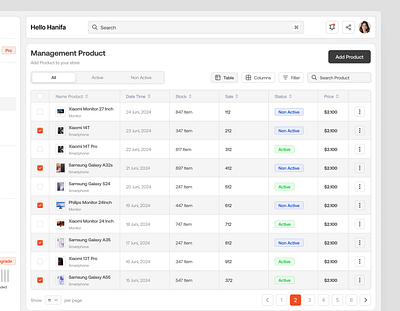 SpendWise - Dashboard E-Commerce Product Page card clean dashboard dashboard design design ecommerce web management management product modern dashboard product product desain saas sales stats table ui ui design uiux ux ux design