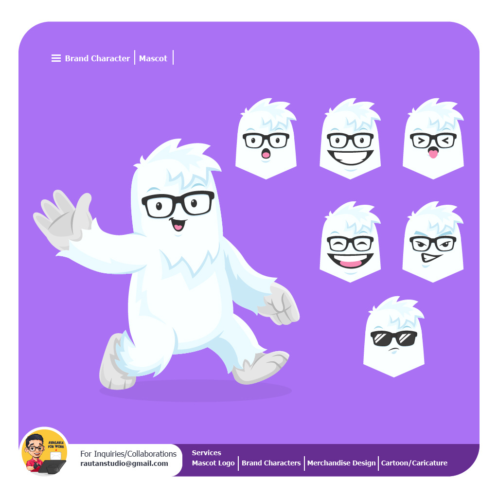 Frosty Yezy branding cartoon character design illustration logo mascot