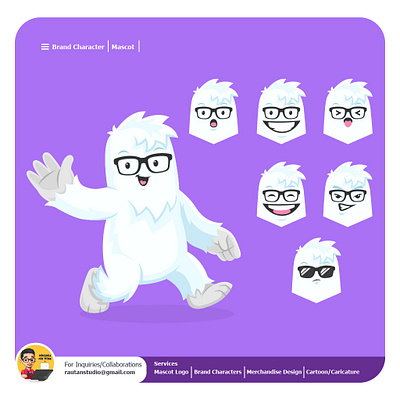 Frosty Yezy branding cartoon character design illustration logo mascot