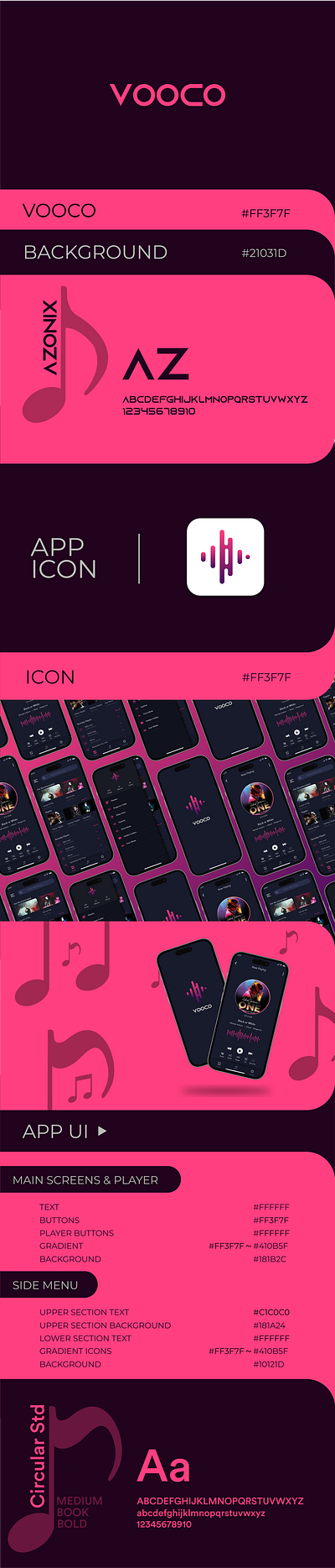 Brand Identity of a Music App app branding design graphic design illustration logo typography ui vector