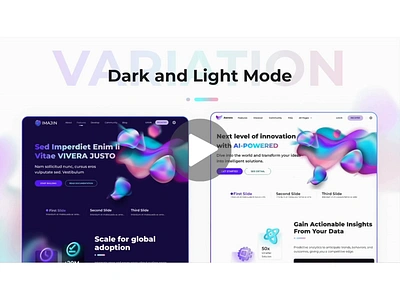 AI Landing Page Website 3d animation apps blur dark mode figma futuristic games gaming glowing gradient html illustration landing page motion graphics robotic space ui ux website