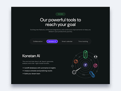 Konstan AI ai artificial intelligence feature ui web design