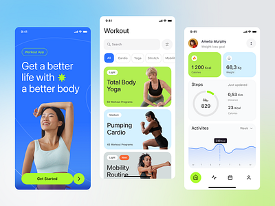 Fitness app app application fitness ui ux workout