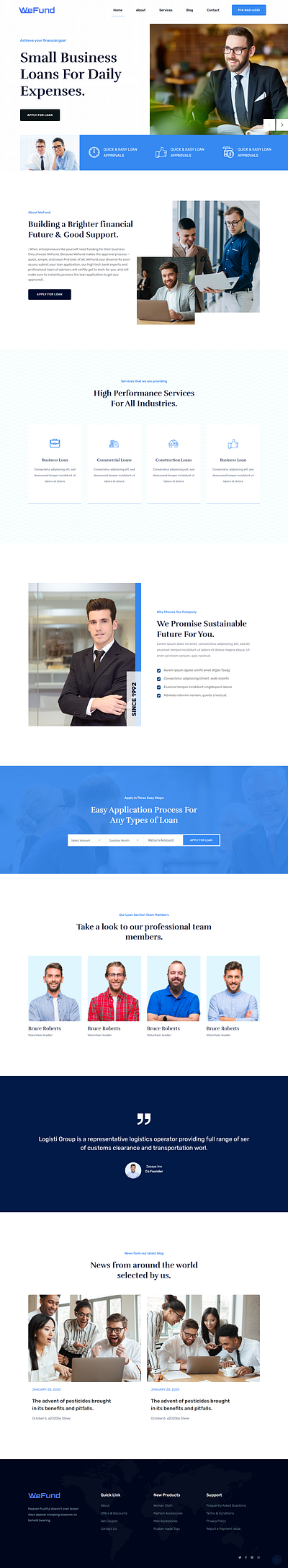 small business loans website design css html javascript ui ux