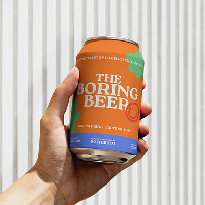 The Boring Beer branding design graphic design packaging typography