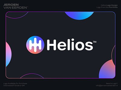 Helios Logo Design audio brand identity branding creative gradient logo creative logo freelance logo designer gradient gradient logo h helios jeroen van eerden logo logo design logo designer modern branding modern logo design sound unused logo visual identity design wave