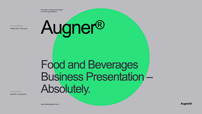 Augner - F&B Pitch Deck Template branding canva clean design design illustration instagram instagram template keynote design minimalism pitch deck ui