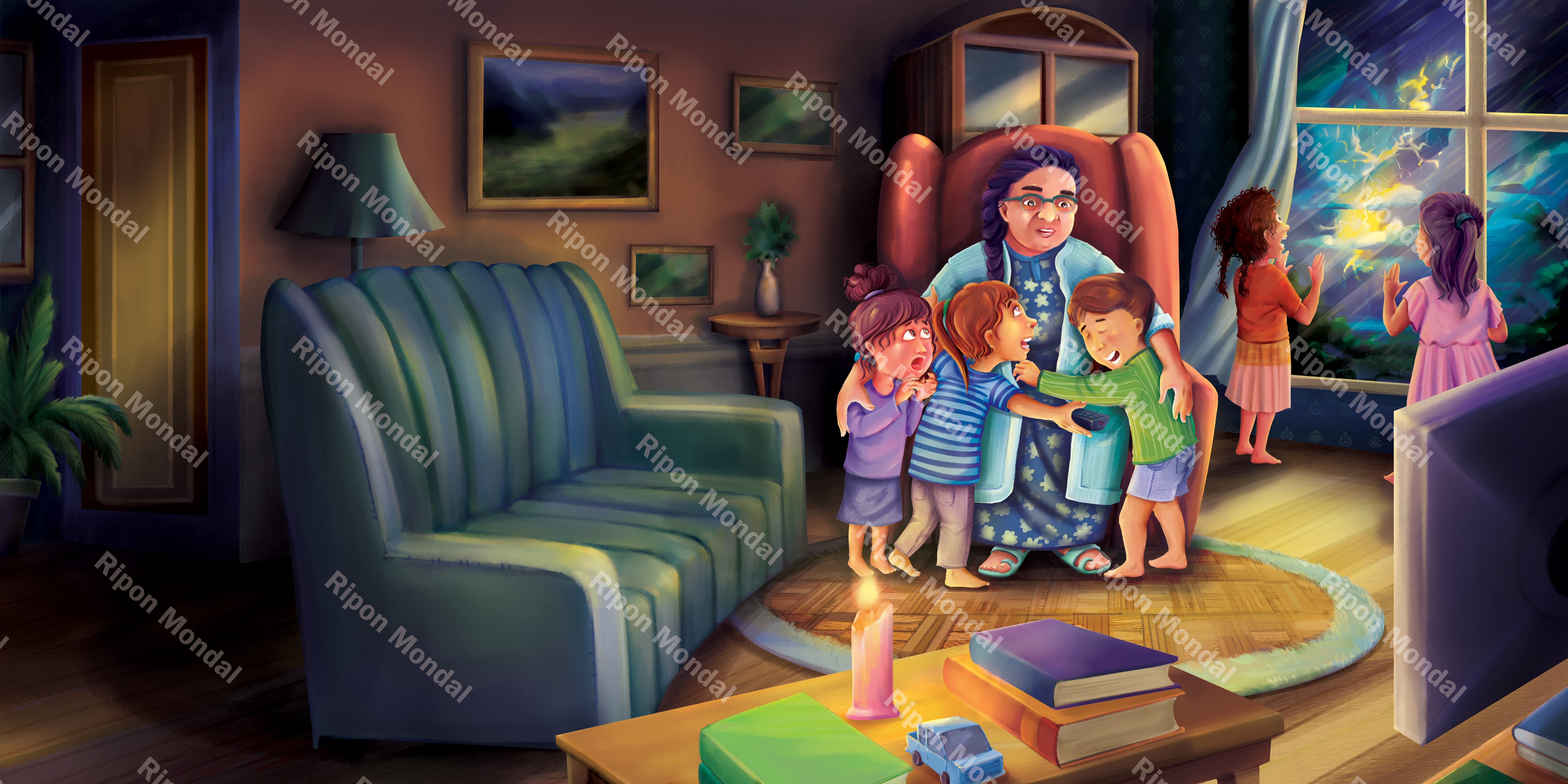 Example of Semi Realistic Digital Illustration