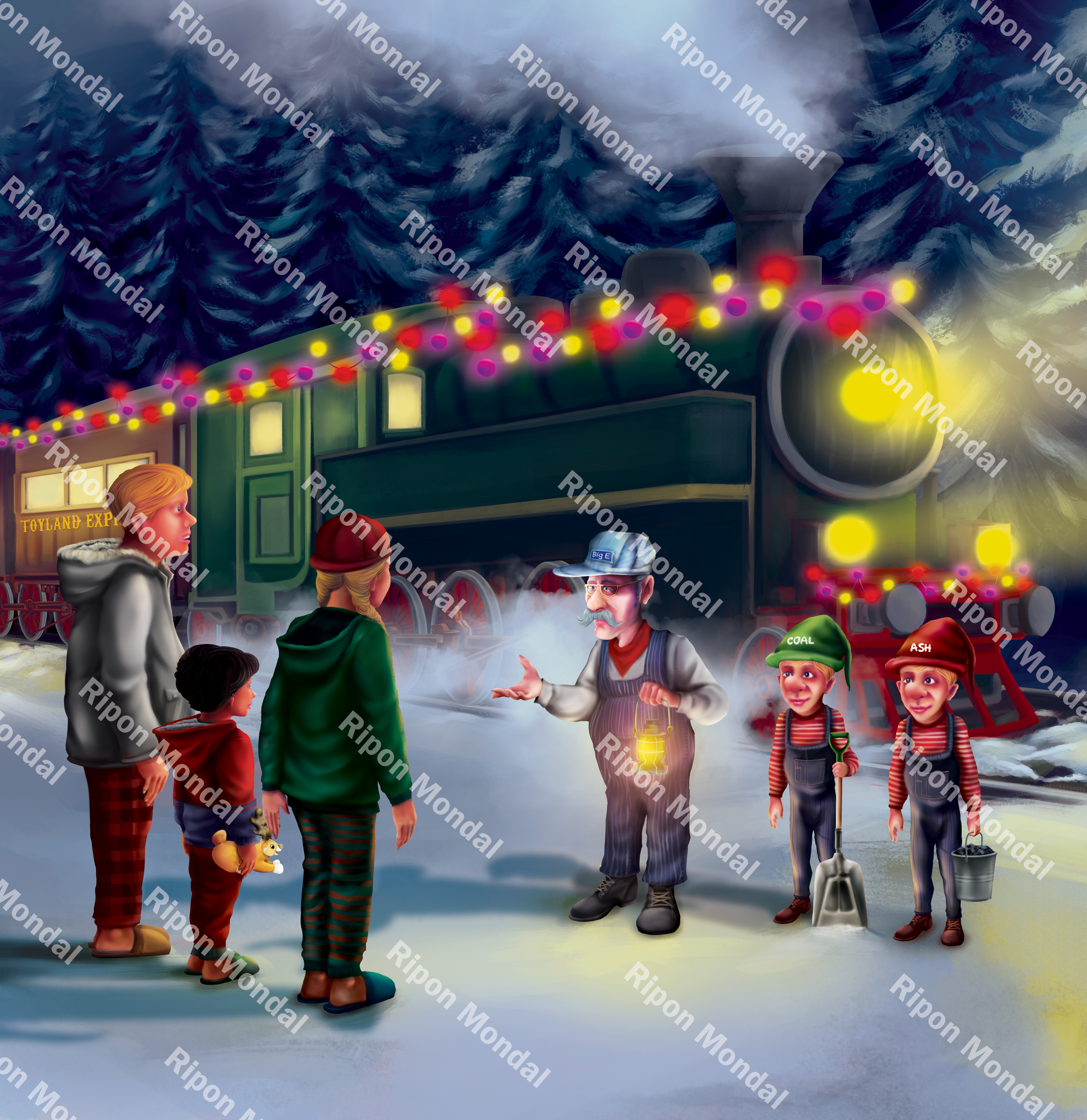 Example of Semi Realistic Digital Illustration