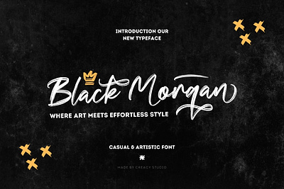 Black Morgan Modern Brush Font approachable font. font