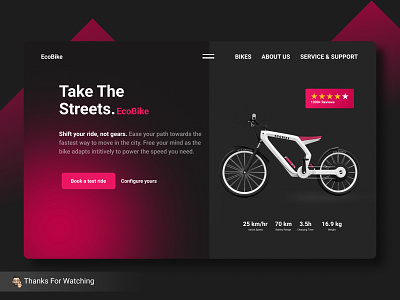 web landing page & EcoBike creative ecobike landing page ui web design website