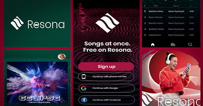 Resona | UI/UX Design app application branding graphic design logo ui user