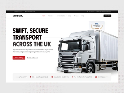 SwiftHaul - Design exploration for trucking & transportation landingpage landingpagedesign localbusiness minimal modern secure smallbusiness transportation trucking trucks web webdesign website websitedesign